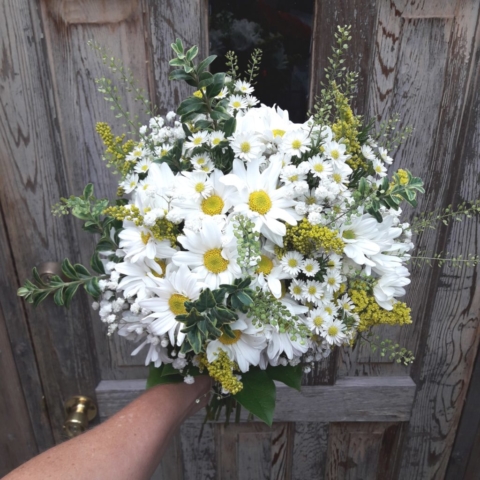 Vintage Rustic Bridal Bouquet He Loves Me Daisies