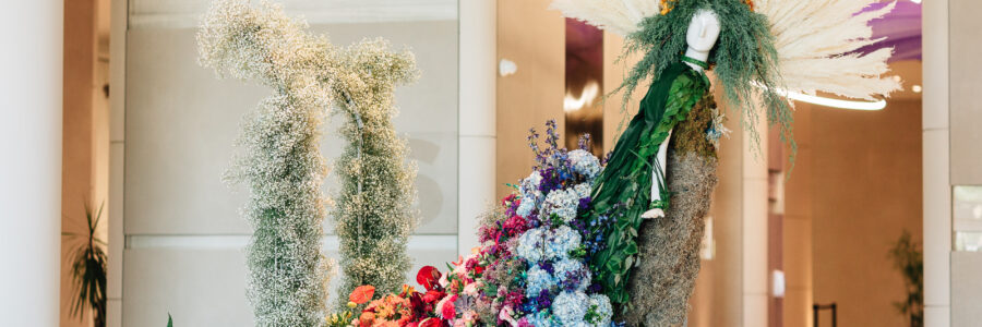 Shoreline Steward: A Rainbow Floral Installation at The Hilton, Niagara Falls Fleurs de Villes