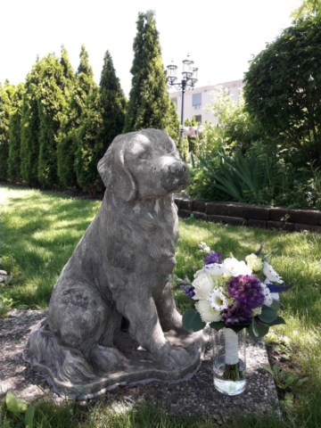 Vintage Rustic Bridal Bouquet Purple and Green Bright Like Fluorite