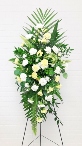 Yellow and White Classic Style Standing Spray